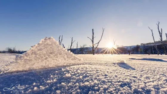 壩上雪域星空冬日攝影