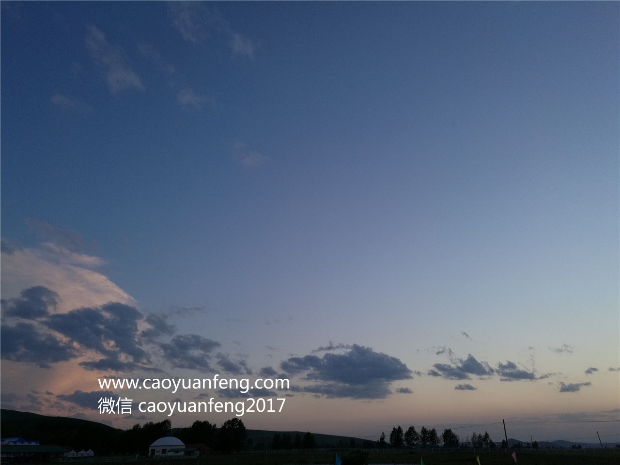 草原夕陽落日